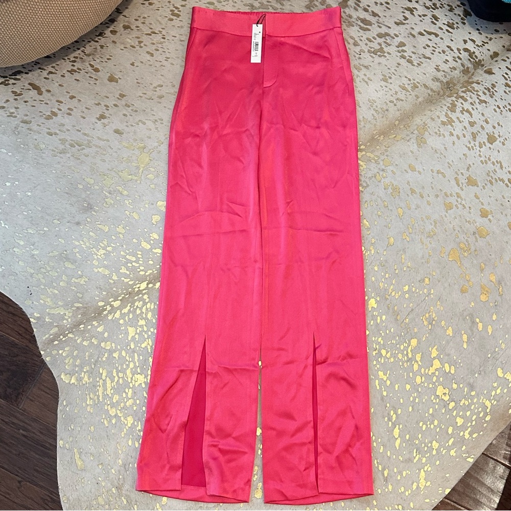 Alice + Olivia Vibrant Pink Flare Pants